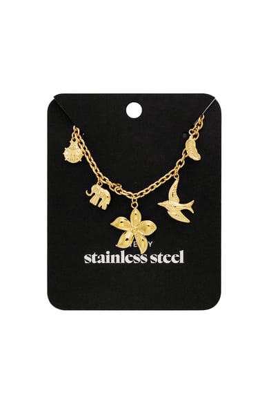 Halskette mit Anhänger „Spirit of Nature“ – Goldfarben h5 Bild3